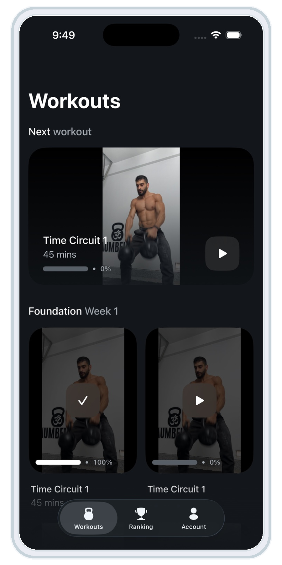 Kettlebell Body workouts screen